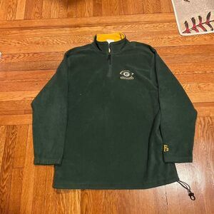 Vintage y2k greenbay packers quarter zip fleece‎